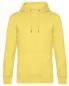 Preview: ein Gelber Hoodie, Kapuzenpulli ist von vorne dargestellt. Vorne befindet sich auf Bauchhöhe eine Tasche
